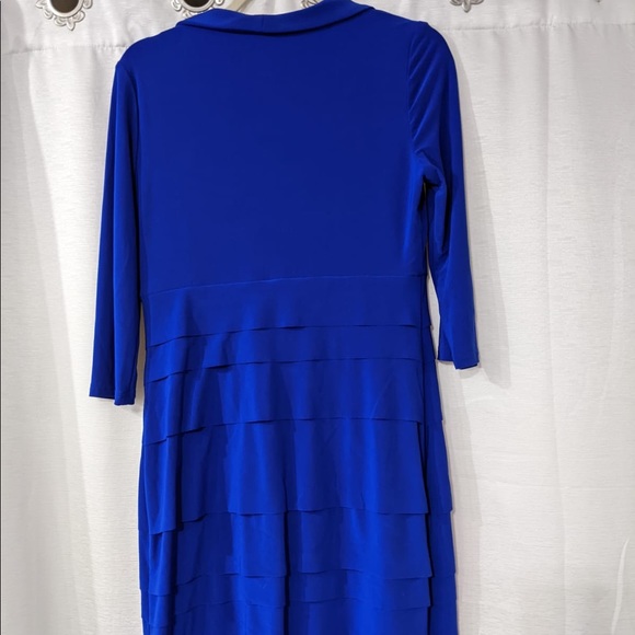 Joseph Ribkoff Royal Blue Classy Long Sleeve Dress - Picture 2 of 3